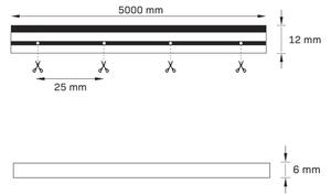 Striscia LED NEON 5 m LED/27W/12V IP65 blu