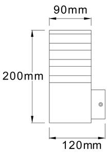 Lampada da parete esterna TEKSAS 1xE27/12W/230V IP44 antracite