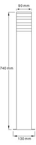 Lampada esterna TEKSAS 1xE27/12W/230V IP44 74 cm antracite