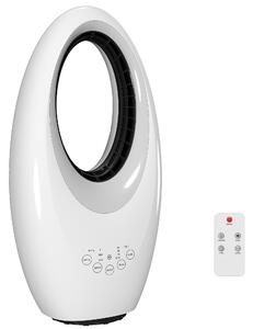 HOMCOM Ventilatore a torre senza pale con LED, telecomando e timer, Nero | Aosom Italy