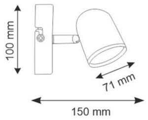 Faretto LED da parete RAWI LED/4,2W/230V nero