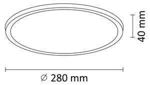 Plafoniera LED WOODY LED/15W/230V d. 28 cm