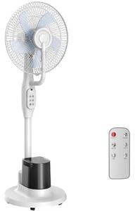 HOMCOM Ventilatore nebulizzatore 90W con oscillazione e timer, 128 cm, Bianco | Aosom Italy