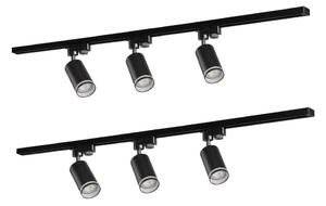 Faretto per sistema a binario PARIGI 6xGU10/10W/230V +2x1 m rotaia sistema