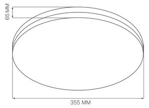 Plafoniera LED da bagno MOON LED/18W/230V nero IP44