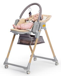 KIDERKRAFT - Sedia da pranzo per bambini 2in1 LASTREE beige/grigio