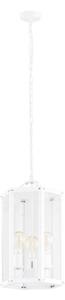 Argon 1251 - Lampadario a sospensione con catena BODRUM 3xE27/15W/230V bianco