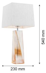 Argon 3840 - Lampada da tavolo LILLE 1xE27/15W/230V bianco