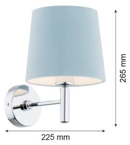 Argon 3910 - Applique BOLZANO 1xE27/15W/230V blu/cromo lucido