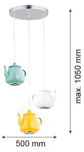 Argon 1326 - Lampada a sospensione JAMAJKA 3xGU10/50W/230V