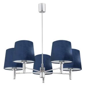 Argon 2074 - Lampadario su palo BOLZANO 5xE27/15W/230V blu