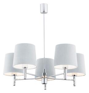 Argon 2076 - Lampadario a sospensione con supporto rigido BOLZANO 5xE27/15W/230V grigio