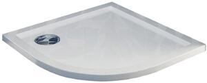 Piatto Doccia Semicircolare In Acrilico Bianco Fosterberg Floret 4 Ultraslim 80x80 cm