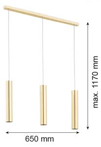 Argon 1443 - Lampadario a sospensione con filo GOMERA 3xGU10/5W/230V ottone