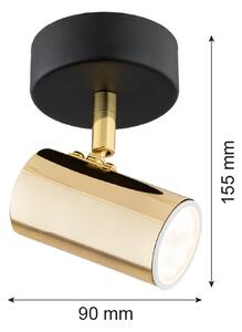 Argon 4208 - Faretto da soffitto LAGOS 1xGU10/5W/230V ottone/nero