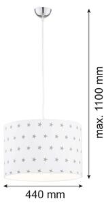 Argon 4133 - Lampadario su corda MAGIC 1xE27/15W/230V bianco