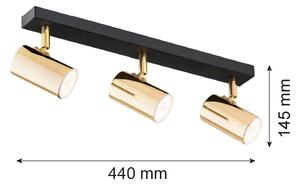 Argon 1474 - Faretto LAGOS 3xGU10/5W/230V ottone/nero