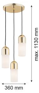 Argon 1466 - Lampadario a sospensione con filo BURGOS 3xE27/15W/230V ottone