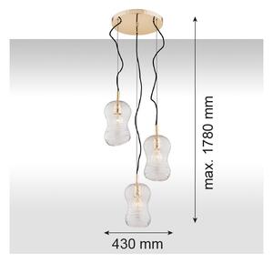Argon 1464 - Lampadario a sospensione con filo CADIZ 3xE27/15W/230V