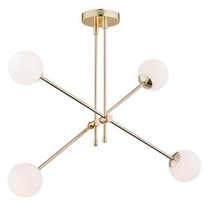 Argon 1695 - Lampadario su palo ABSTRACT 4xE14/7W/230V ottone