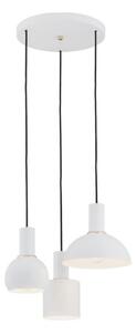 Argon 1468 - Lampadario su corda SINES 3xE27/15W/230V bianco