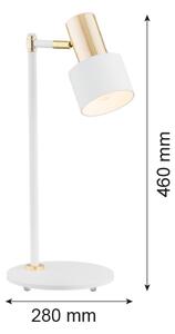 Argon 4256 - Lampada da tavolo DORIA 1xE27/15W/230V bianca/ottone