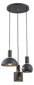 Argon 1472 - Lampadario a sospensione con filo SINES 3xE27/15W/230V nero