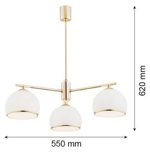 Argon 1488 - Lampadario su palo MARBELLA 3xE27/15W/230V ottone