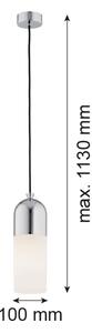 Argon 4211 - Lampadario su corda BURGOS 1xE27/15W/230V cromo lucido