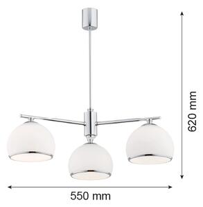 Argon 1487 - Lampadario su palo MARBELLA 3xE27/15W/230V cromo lucido