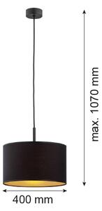 Argon 4341 - Lampadario a sospensione con filo KARIN 1xE27/15W/230V nero