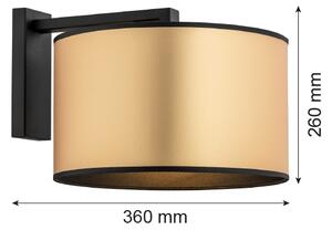 Argon 4295 - Applique KARIN 1xE27/15W/230V ottone/nero