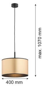 Argon 4291 - Lampadario su corda KARIN 1xE27/15W/230V ottone/nero