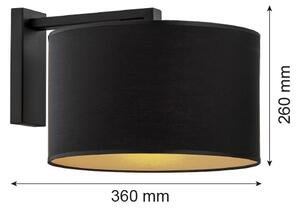 Argon 4340 - Applique KARIN 1xE27/15W/230V nero