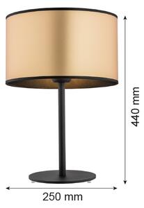 Argon 4297 - Lampada da tavolo KARIN 1xE27/15W/230V ottone/nero