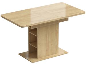 HOMCOM Tavolo pranzo allungabile 110-130 cm per 4-6 persone, Legno naturale | Aosom Italy