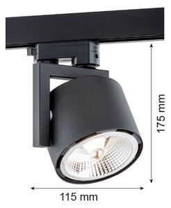 Argon 4751 - Faretto LED per binario ALTO 1xGU10-AR111/12W/230V nero