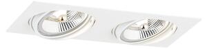 Argon 1046 - Faretto da incasso OLIMP 2xGU10-AR111/12W/230V bianco