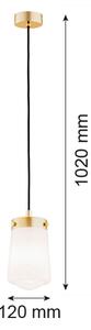 Argon 8004 - Lampadario a sospensione con filo PASADENA 1xE27/15W/230V oro/bianco