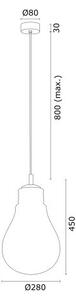 Argon 4879 - Lampadario a sospensione con filo JESSE 1xE27/15W/230V oro/bianco