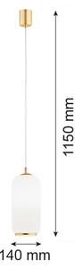 Argon 4993 - Lampadario a sospensione con filo PALLADO 1xE27/15W/230V oro/bianco