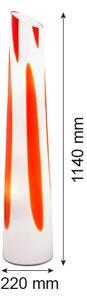 Argon 7042 - Lampada con piedistallo POLONIA 2xE27/15W/230V bianco/rosso