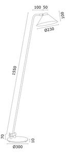 Argon 4997 - Lampada con piedistallo GABIAN 1xE27/15W/230V bianco
