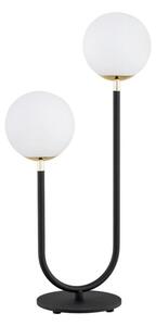 Argon 7072 - Lampada da tavolo FERRONE 2xE14/7W/230V nero/bianco/oro