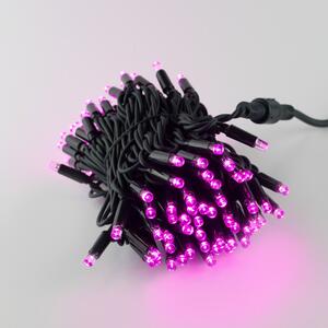 Catenaria Natalizia LED 11.6m, IP65 Cavo VERDE, Luce ROSA Colore Rosa 550 - 570 °K