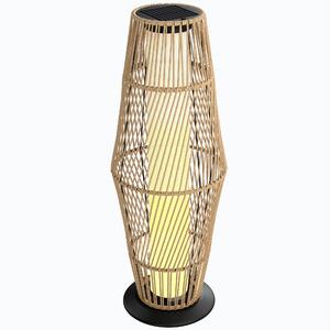 Outsunny Lanterna solare da esterno in resina intrecciata, 26x26x68 cm, Sabbia | Aosom Italy