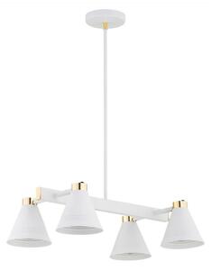 Argon 1773 - Lampadario su palo AVALONE 4xE27/15W/230V bianco/oro