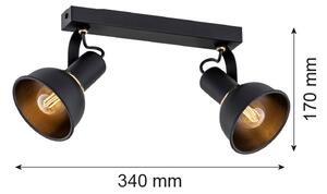 Argon 7037 - Luce Spot TWIST 2xE14/7W/230V nero/oro