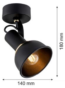 Argon 4900 - Luce Spot TWIST 1xE14/7W/230V nero/oro