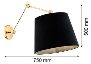 Argon 4898 - Applique ZAKYNTOS PLUS 1xE27/15W/230V nero/oro